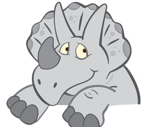 illustration of a cute Triceratops